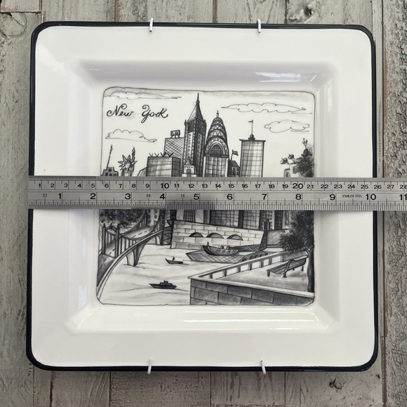 Brunelli‎ Cities Series New York 10" Plate Made In Italy - Picture 10 of 11